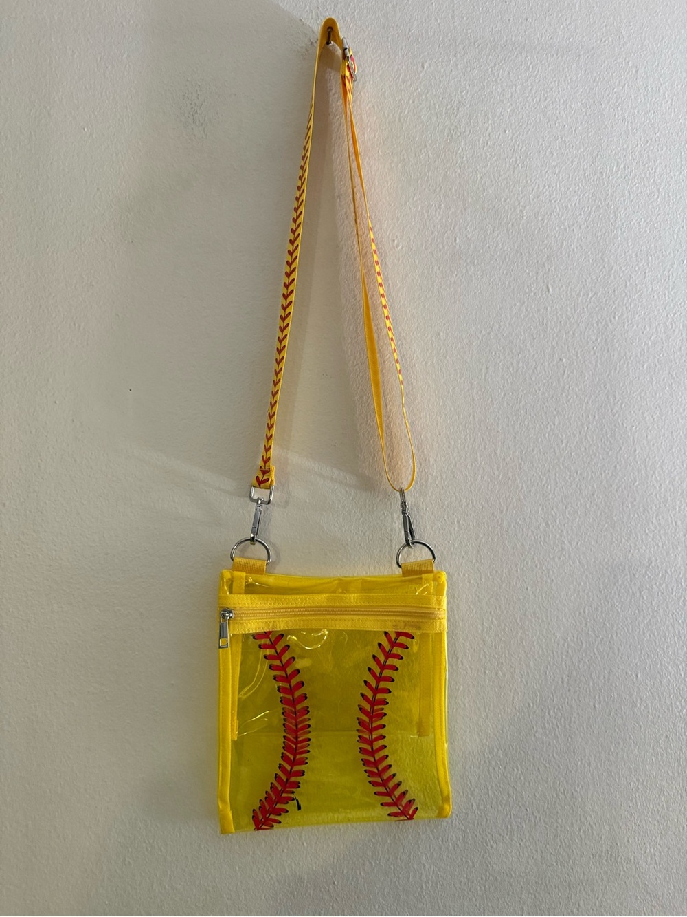 Clear Softball Crossbody Bag